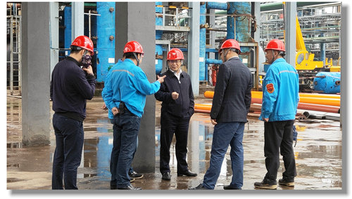 王大真到股份公司、宜都園區(qū)現(xiàn)場辦公